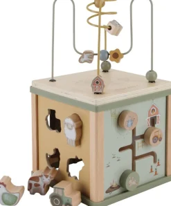 Little Dutch Houten Speelgoed|Overig * Houten Activiteitenkubus Little Farm FSC Multicolor