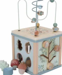 Little Dutch Houten Speelgoed|Overig * Houten Activiteitenkubus Forest Friends FSC Roze