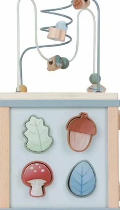 Little Dutch Houten Speelgoed|Overig * Houten Activiteitenkubus Forest Friends FSC Roze