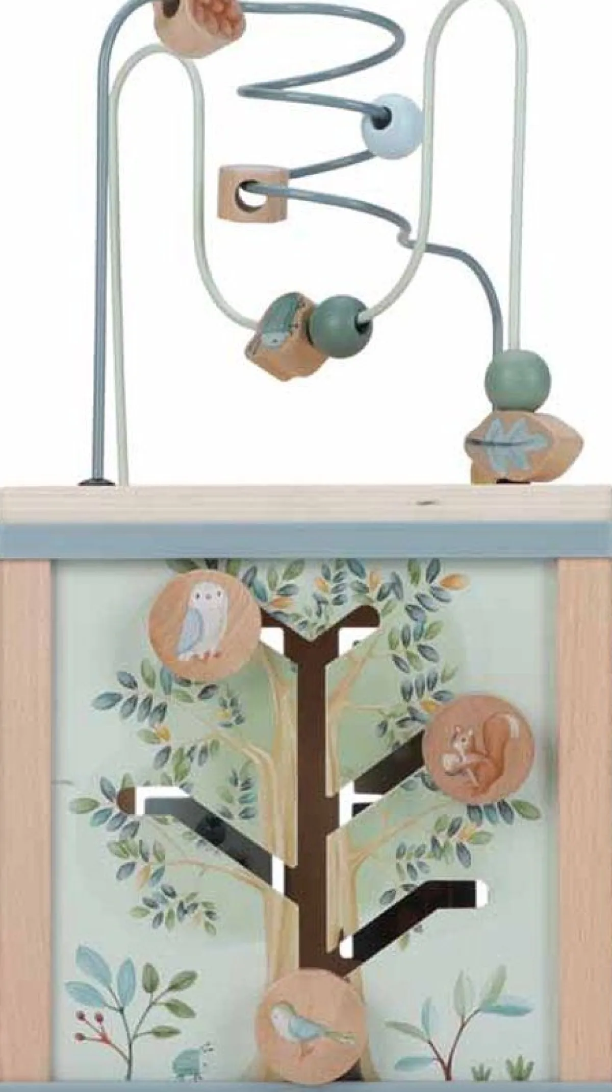 Little Dutch Houten Speelgoed|Overig * Houten Activiteitenkubus Forest Friends FSC Roze