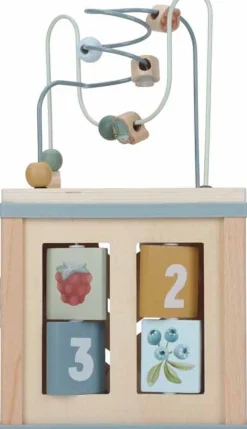 Little Dutch Houten Speelgoed|Overig * Houten Activiteitenkubus Forest Friends FSC Roze