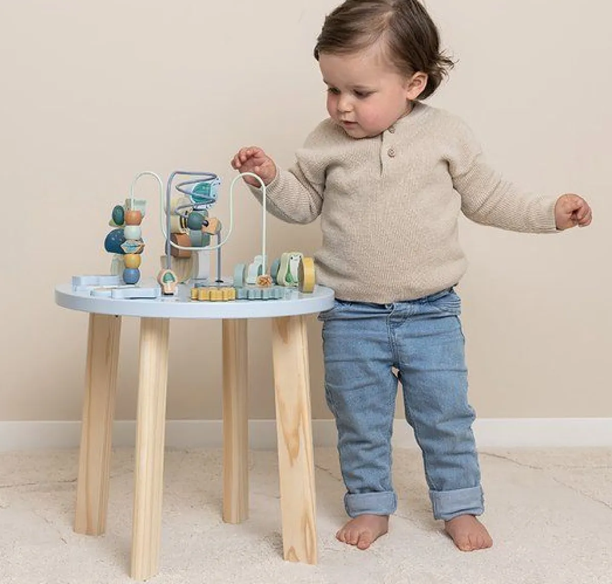 Little Dutch Houten Speelgoed|Overig * Houten Activtiteitentafel Forest Friends FSC Blauw