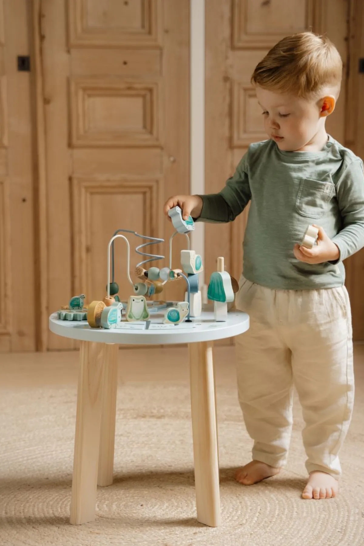 Little Dutch Houten Speelgoed|Overig * Houten Activtiteitentafel Forest Friends FSC Blauw