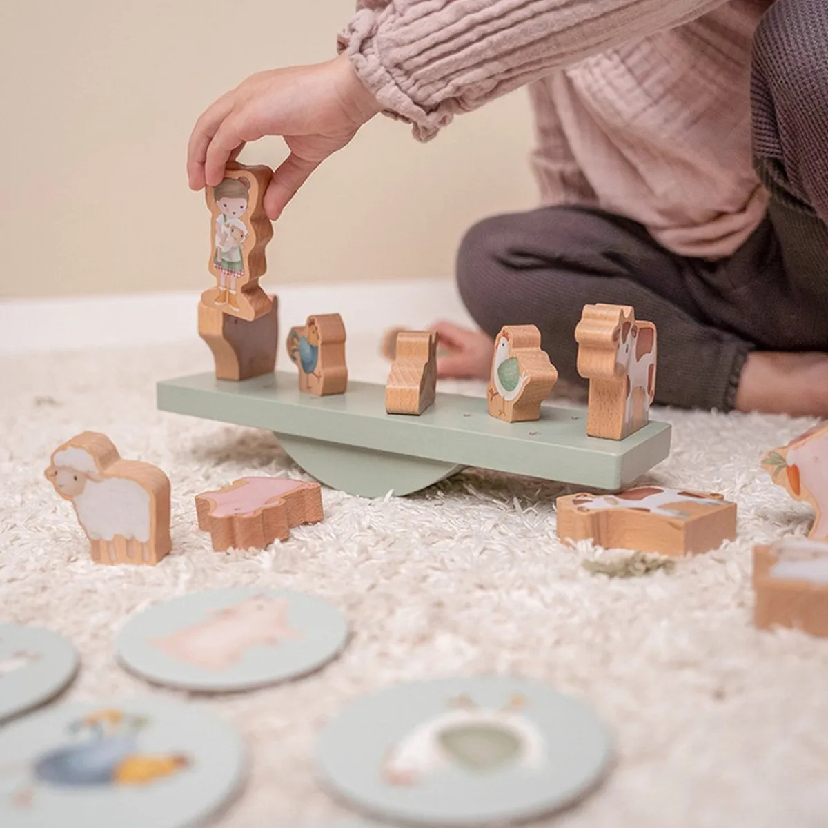 Little Dutch Houten Speelgoed|Overig * Houten Balansspel Little Farm FSC