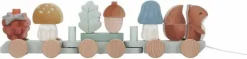 Little Dutch Houten Speelgoed|Overig * Houten Blokkentrein Eekhoorn Forest Friends FSC Multicolor