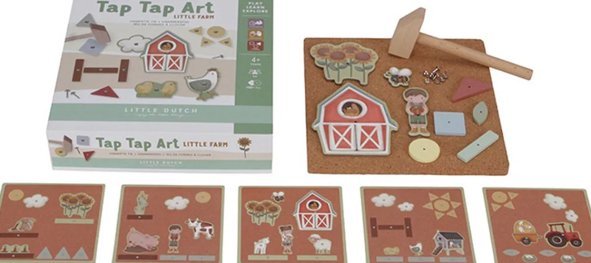 Little Dutch Houten Speelgoed|Overig * Houten Hamertje Tik Little Farm FSC
