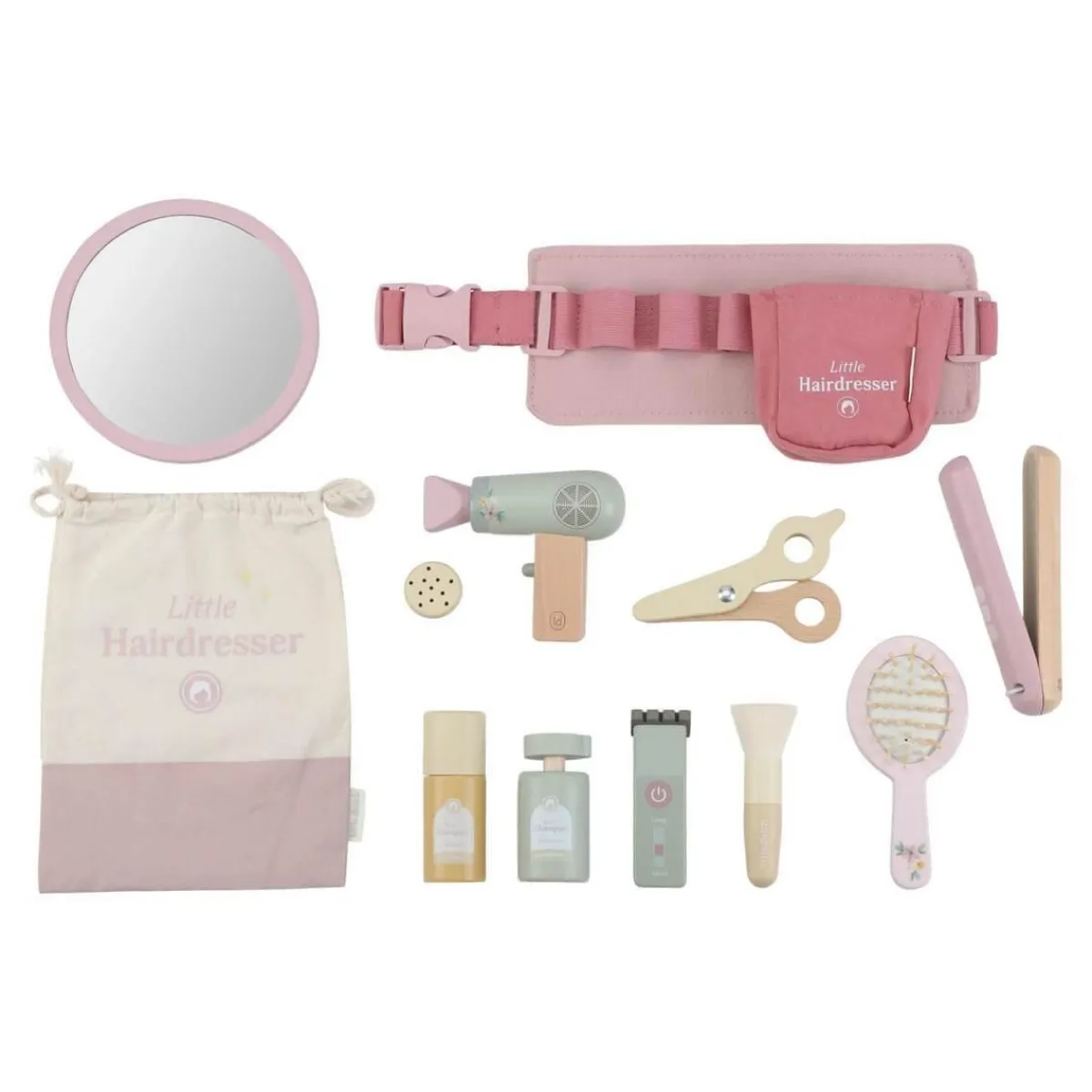 Little Dutch Houten Speelgoed * Houten Kappersset Roze FSC