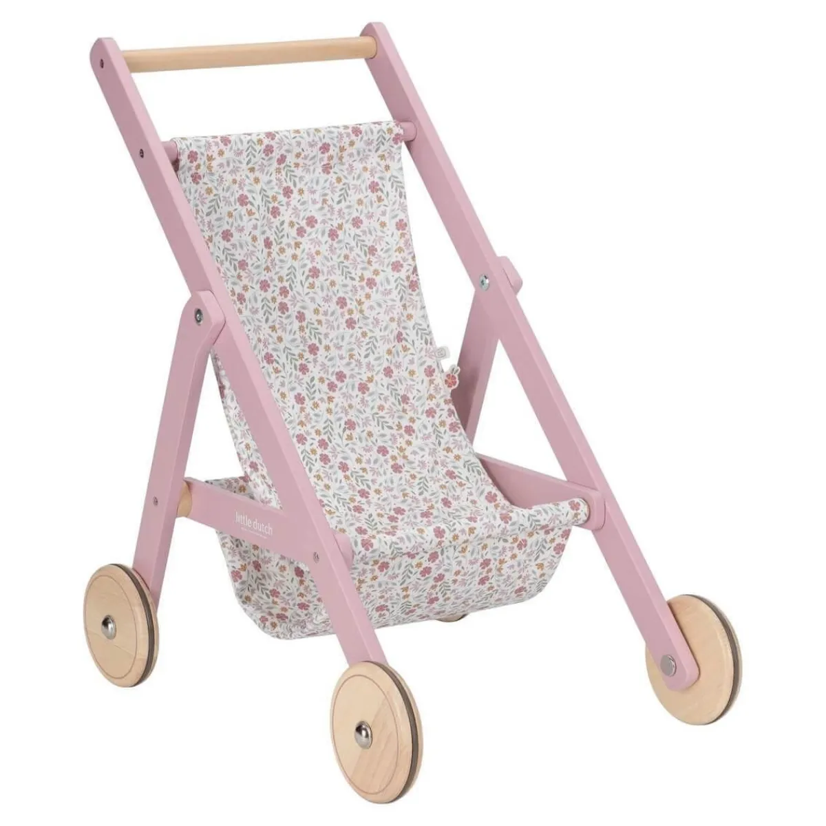 Little Dutch Houten Speelgoed * Houten Poppenbuggy FSC Roze