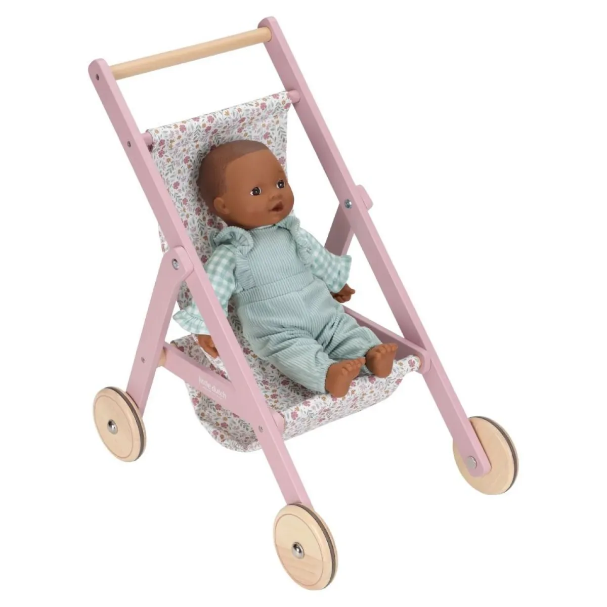 Little Dutch Houten Speelgoed * Houten Poppenbuggy FSC Roze