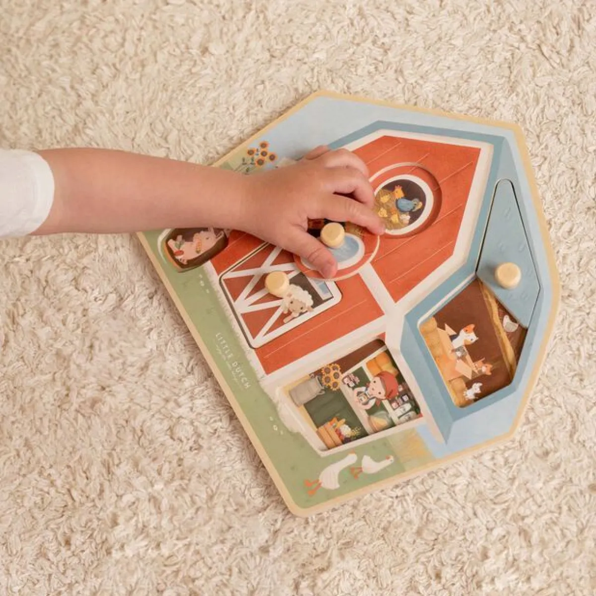 Little Dutch Houten Speelgoed|Overig * Houten Puzzel Little Farm FSC