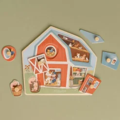 Little Dutch Houten Speelgoed|Overig * Houten Puzzel Little Farm FSC
