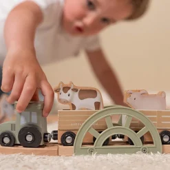Little Dutch Overig|Houten Speelgoed * Houten Treinset Little Farm FSC