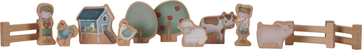 Little Dutch Overig|Houten Speelgoed * Houten Treinset Little Farm FSC