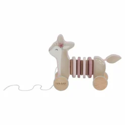 Little Dutch Houten Speelgoed|Overig * Houten Trekdier Hert Fairy Garden FSC Roze