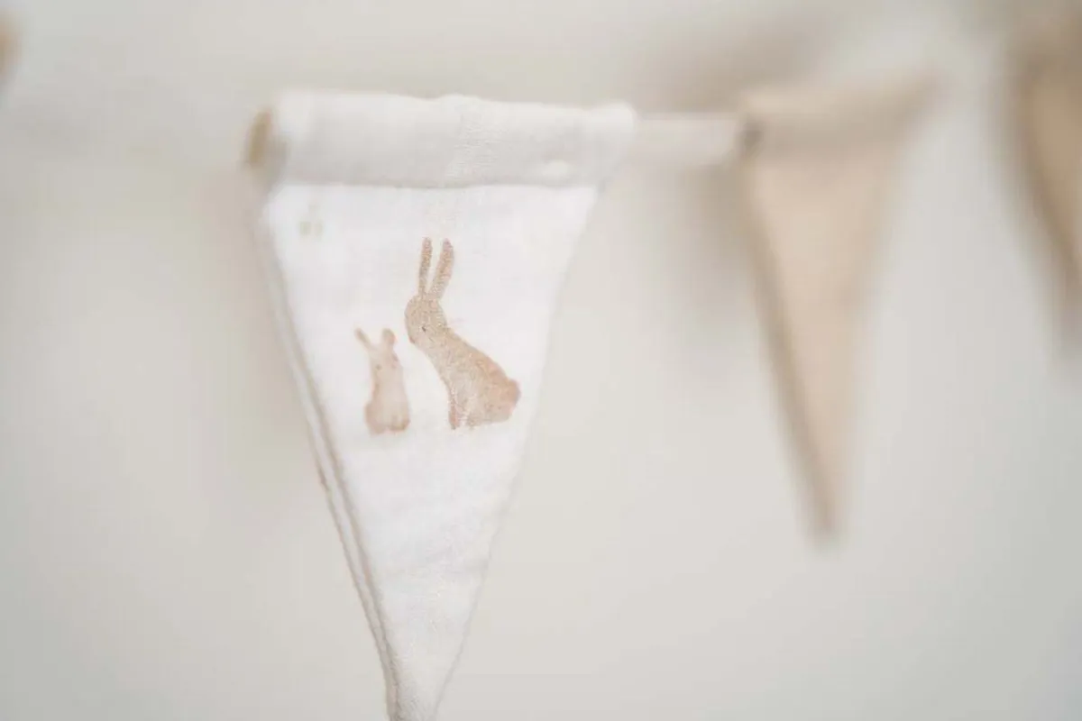 Little Dutch Feestartikelen * Hydrofiele Slinger met vlaggetjes Bunny