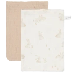 Little Dutch Handdoeken En Washandjes|Bedtextiel * Hydrofiele Washandjes Bunny Beige Multicolor