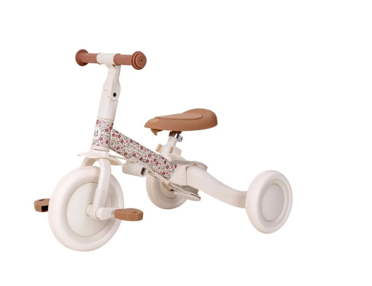 Little Dutch Loopfietsen * 4-in-1 Driewieler / Loopfiets Sunny Flower Wit