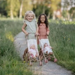 Little Dutch Overig * Metalen Poppenbuggy White Meadows Multicolor