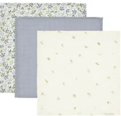 Little Dutch Monddoekjes|Monddoekjes * Monddoekjes Hydrofiel Forest Friends 3-pack Blauw
