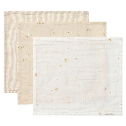 Little Dutch Monddoekjes|Monddoekjes * Monddoekjes Little Goose 3-pack Beige