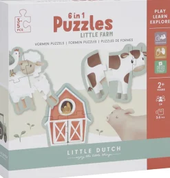 Little Dutch Overig * Puzzel 6 in 1 Little Farm FSC
