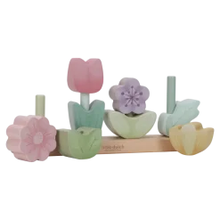 Little Dutch Houten Speelgoed|Overig * Stapelaar Bloemen Fairy Garden FSC Roze