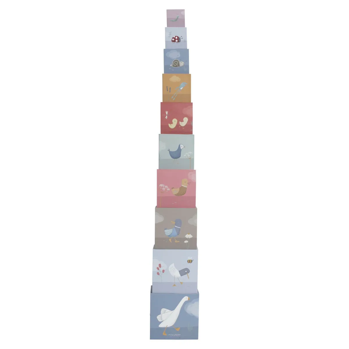 Little Dutch Overig * Stapeltoren Little Goose - Karton Multicolor