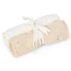 Little Dutch Hydrofiel Luiers * Swaddle Hydrofiele Little Goose 70 x 70 Beige