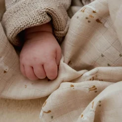 Little Dutch Wikkeldoeken * Swaddle Hydrofiele Little Goose 120 x 120 Beige