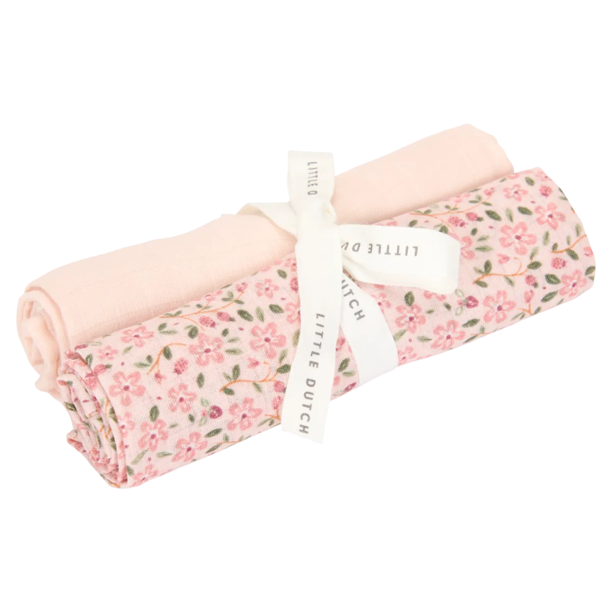 Little Dutch Hydrofiel Luiers|Bedtextiel * Swaddles Hydrofiel Fairy Floral & Blossom Roze