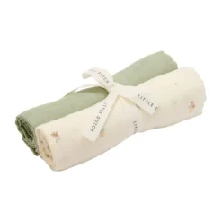 Little Dutch Hydrofiel Luiers|Bedtextiel * Swaddles Hydrofiel Forest Treasures & Sage Wit