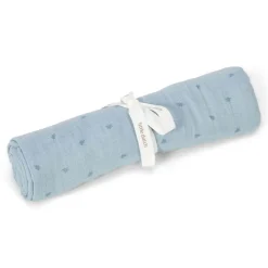 Little Dutch Wikkeldoeken * Swaddles Pure Denim Blue 120 x 120 Blauw