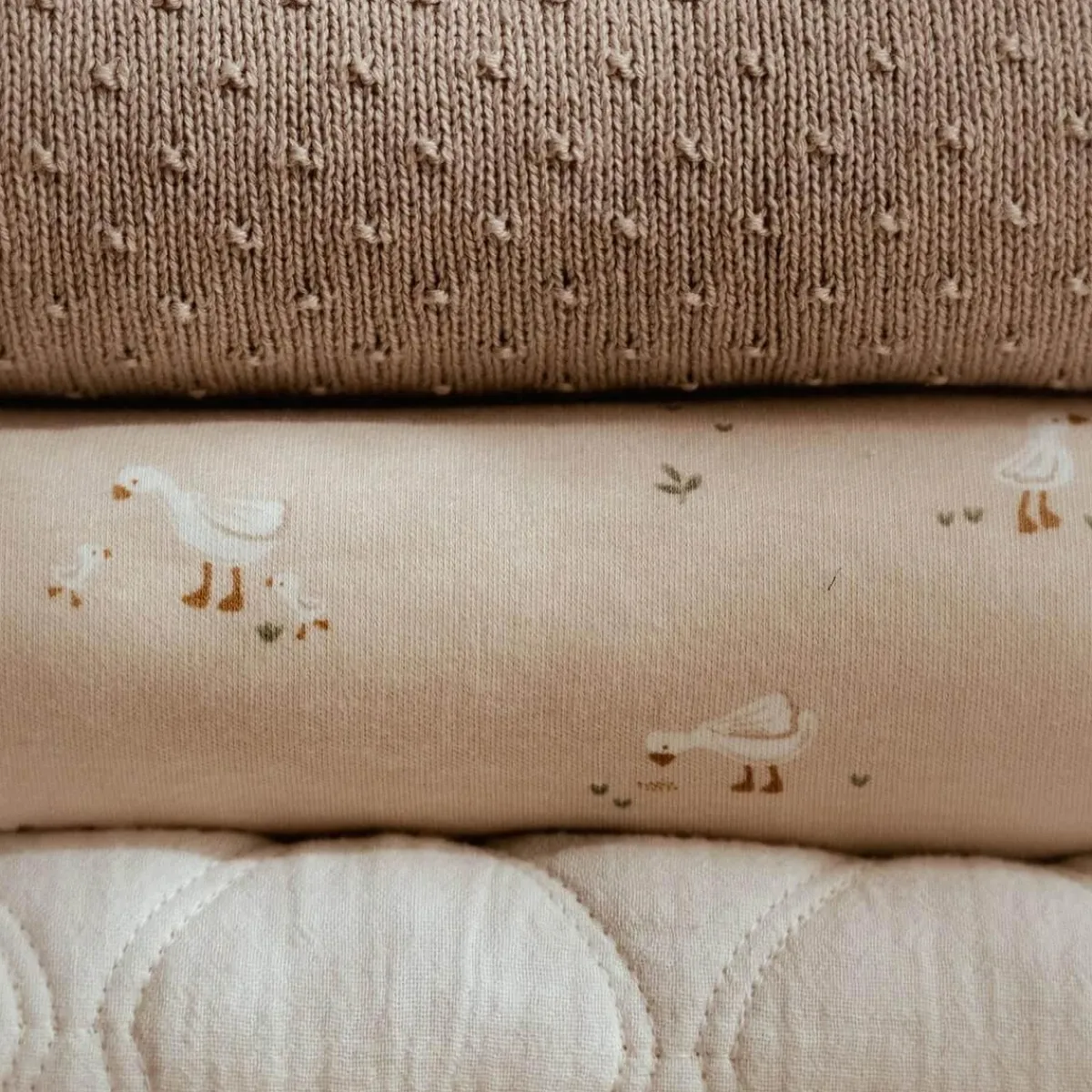 Little Dutch Bedtextiel * Wiegdeken Fleece Little Goose Beige