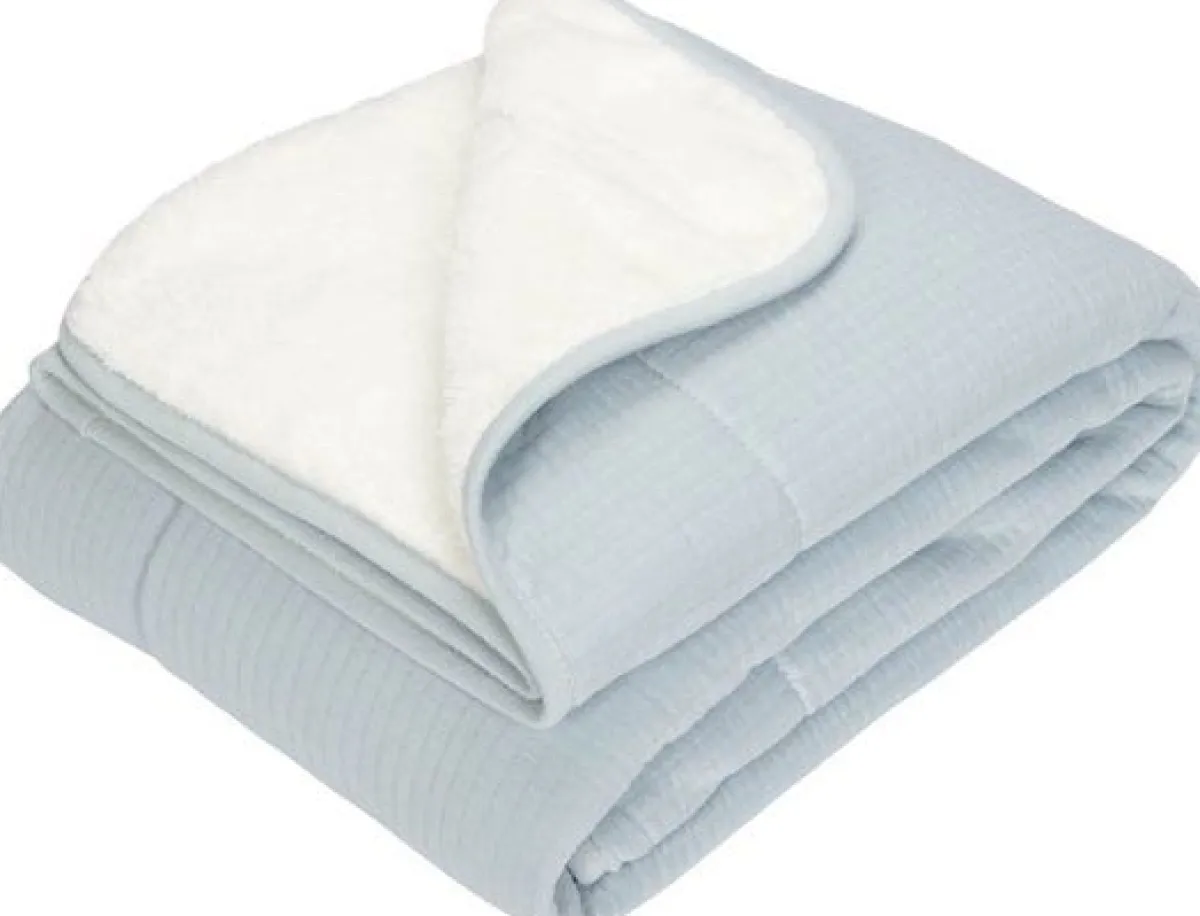 Little Dutch Bedtextiel * Wiegdeken Pure Teddy Soft Blue Blauw