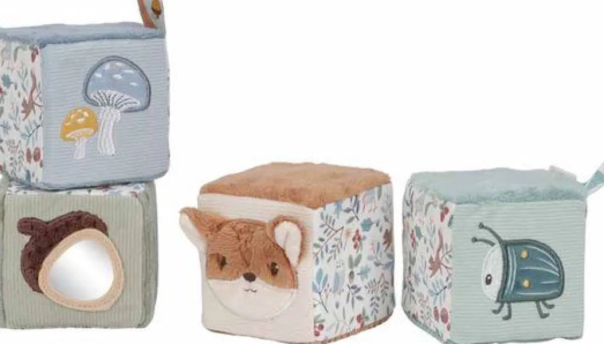 Little Dutch Overig * Zachte Blokkenset Forest Friends Multicolor