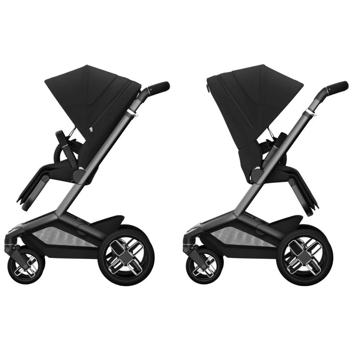 Maxi-Cosi Combi Kinderwagens * Fame Kinderwagen Twillic Black Zwart