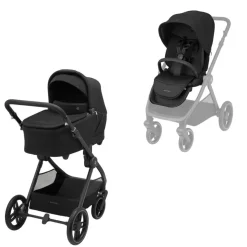 Maxi-Cosi Combi Kinderwagens * Oxford+ (Plus) Kinderwagen Compleet Twillic Black Zwart