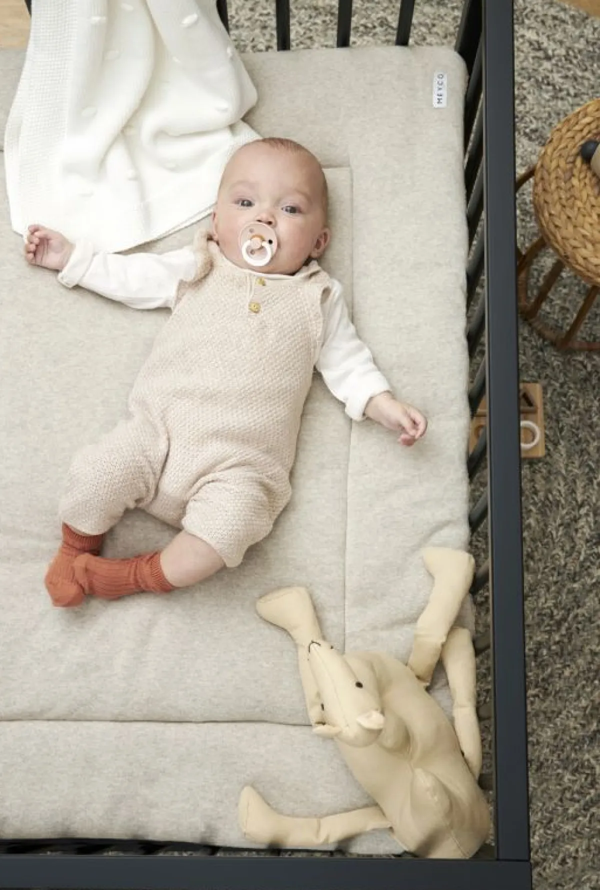 Meyco Boxkleden|Bedtextiel * Boxkleed Basic Knit Sand Melange Zand