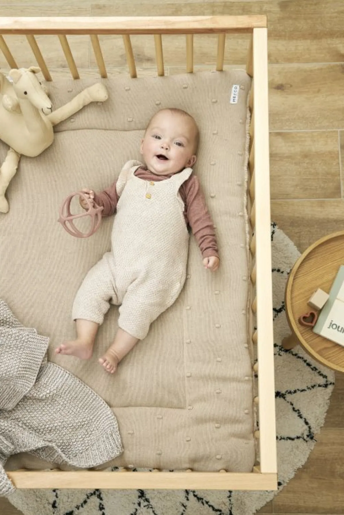 Meyco Boxkleden|Bedtextiel * Boxkleed Mini Knots Sand Zand