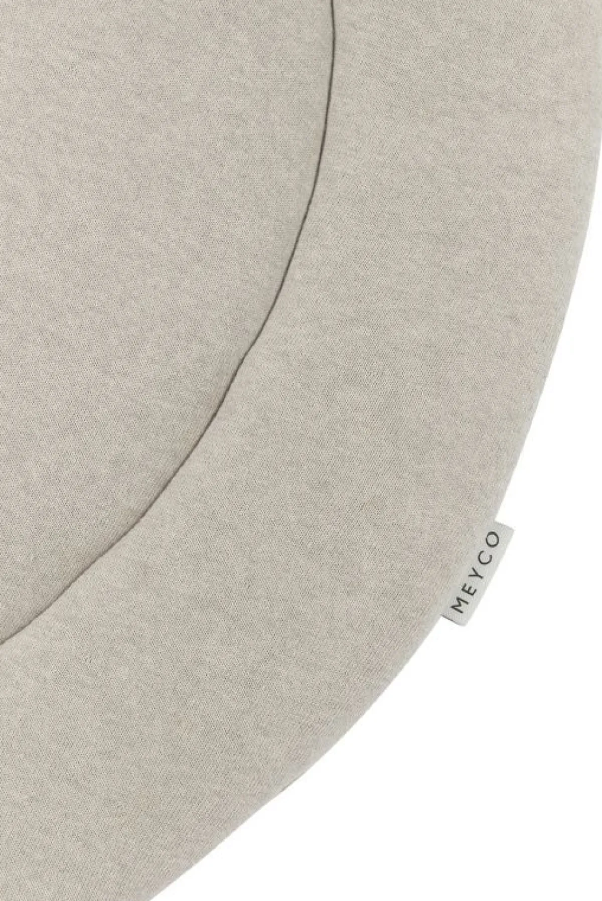 Meyco Boxkleden|Bedtextiel * Boxkleed Rond Basic Knit Teddy Sand Melange - 95 cm