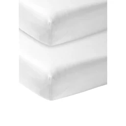 Meyco Bedtextiel * Hoeslaken Co-sleeper Jersey Wit 2-Pack