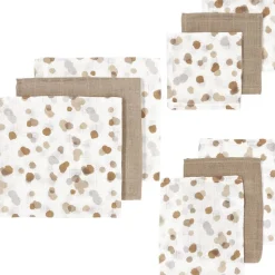 Meyco Hydrofiel Luiers|Bedtextiel * Hydrofiel Starterset Stains Sand 9-pack Zand