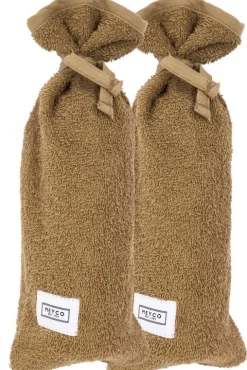 Meyco Kruikenzakken|Bedtextiel * Kruikenzak Basic Badstof Toffee 2-pack Bruin