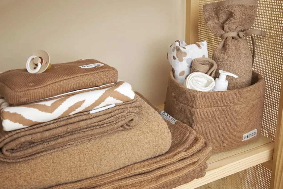 Meyco Kruikenzakken|Bedtextiel * Kruikenzak Basic Badstof Toffee 2-pack Bruin