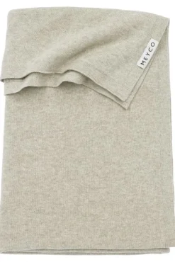 Meyco Bedtextiel * Ledikantdeken Basic Knit Sand Melange Zand