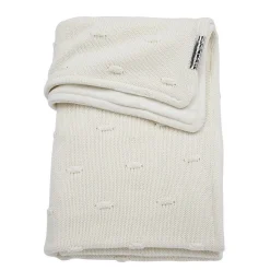 Meyco Bedtextiel * Ledikantdeken Knots Velours Off White Wit