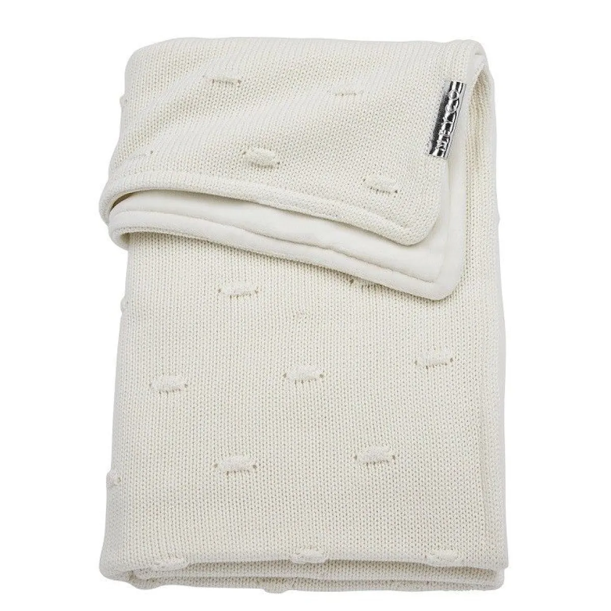 Meyco Bedtextiel * Ledikantdeken Knots Velours Off White Wit