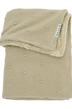 Meyco Bedtextiel * Ledikantdeken Mini Knots Teddy Sand Zand