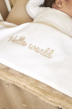 Meyco Bedtextiel * Ledikantdeken Mini Knots Teddy Sand Zand