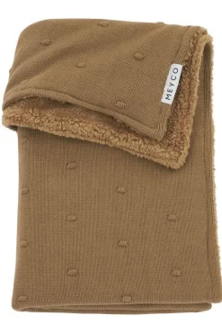 Meyco Bedtextiel * Ledikantdeken Mini Knots Teddy Toffee Bruin